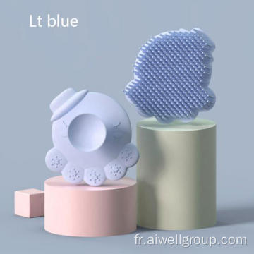 Brosse de douche en silicone pour bébé nouveau-né lavage de massage